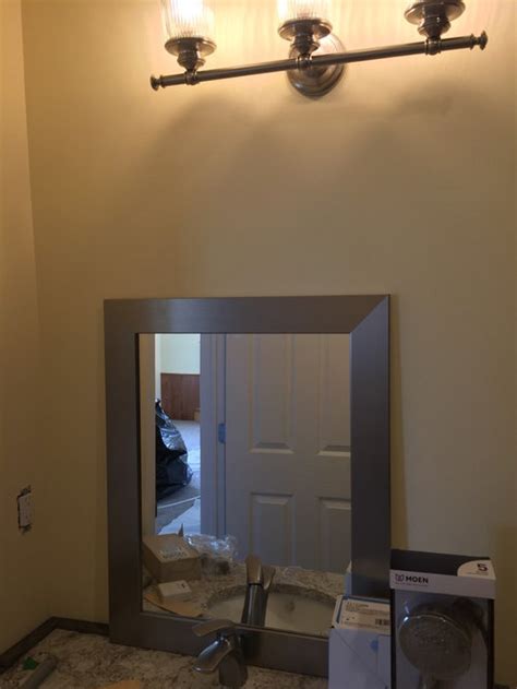 off center junction box vanity|diy off center vanity light.